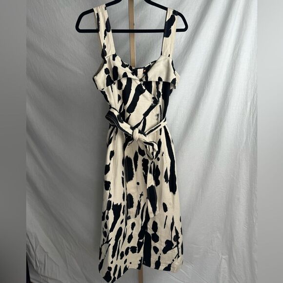 Stine Goya Gina Dress Estimated Size Medium Tie Dye Day Midi Dress Beige Black - Picture 2 of 12